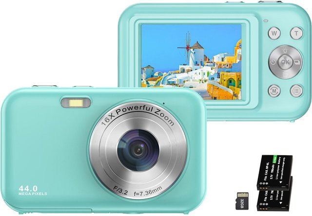 Tragbare Digitalkamera von Honor Electronics in Grün mit 44MP, 1080P Video, 16-fachem Digitalzoom und Autofokus - Bild 1
