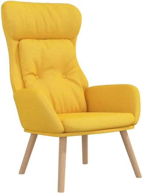 vidaXL Relaxsessel in Senfgelb aus Stoff mit Armlehnen, B/T/H: 77 x 70 x 94 cm - Bild 1