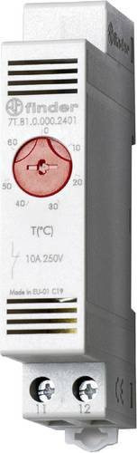 Finder Schaltschrankheizungs-Thermostat 7T.81.0.000.2401 250 V/AC 1 Öffner, Farbe: Rot/Weiß, B/T/H: 88,8 x 17,5 x 47,8 mm - Bild 1