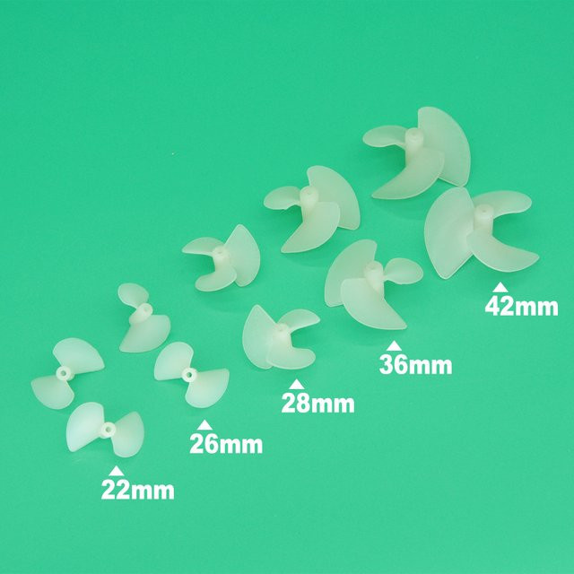 MOTIVE-RC RC Boot Propeller, 2-Paar, Elektrische Nylon Propeller, Weiß - Bild 1