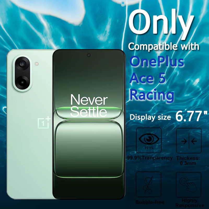 Displayschutzfolien aus gehärtetem Glas für OnePlus Ace 5 Racing, 1–4 Stück, transparent - Bild 5