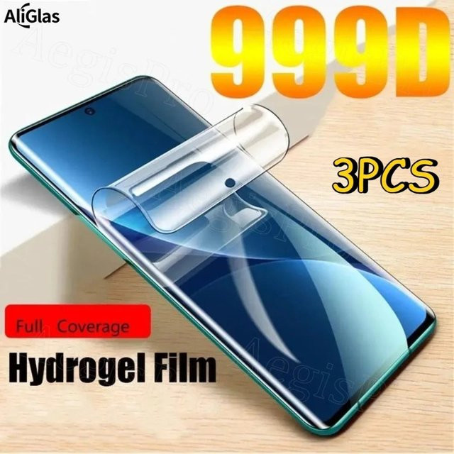 3er Pack Hydrogel-Displayschutzfolie für Honor Magic 3 4 5 Pro, transparent, wasserabweisend und kratzfest - Bild 1