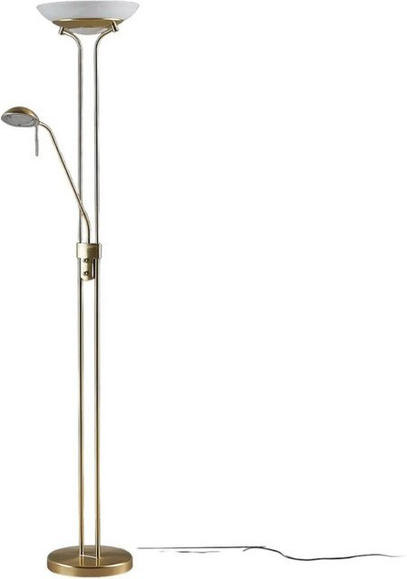 Lindby LED Stehlampe Yveta Modern in Gold Messing aus Metall, dimmbar, 2-flammig - Bild 1