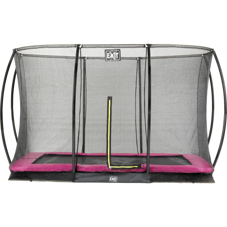 EXIT Silhouette Bodentrampolin mit Sicherheitsnetz in Rosa, B/T: 366 x 244 cm - Bild 2