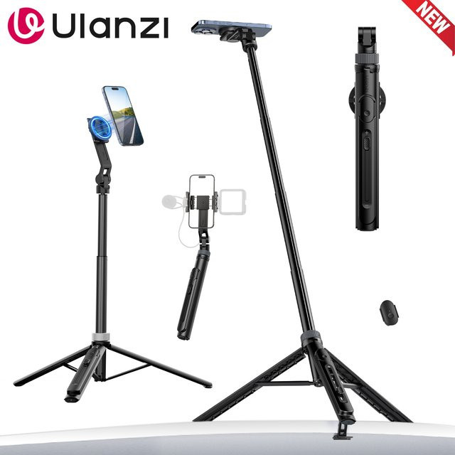 Ulanzi TT88 Mantis Desktop-Overhead-Halterung mit Magnetklemme und Doppel-Kaltschuh in Schwarz - Bild 1