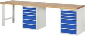Rau Werkbank 7515A8 mit 12 Schubladen, Multicolor, B/T/H: 300 x 70 x 89 cm - Bild 1