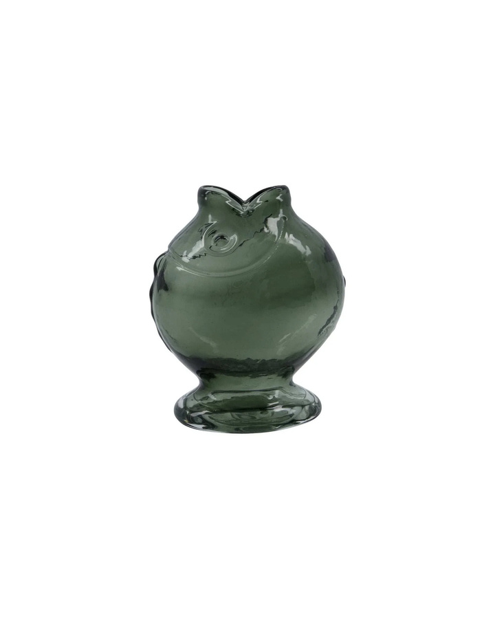 House Doctor Vase Fish aus geräuchertem Glas in Grau, Höhe: 17 cm - Bild 1
