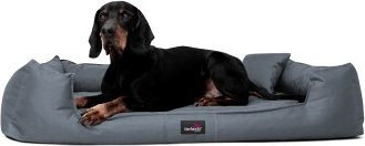 Tierlando GOOFY Orthopädisches Hundebett aus Polyester mit abnehmbarem Bezug, grau, B/T/H: 110 x 90 x 22 cm - Bild 1