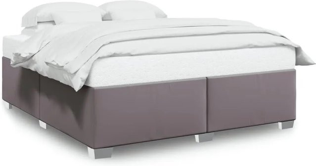vidaXL Bettgestell aus Kunstleder in Grau mit Kiefernholz B/T/H: 180 x 200 cm - Bild 1