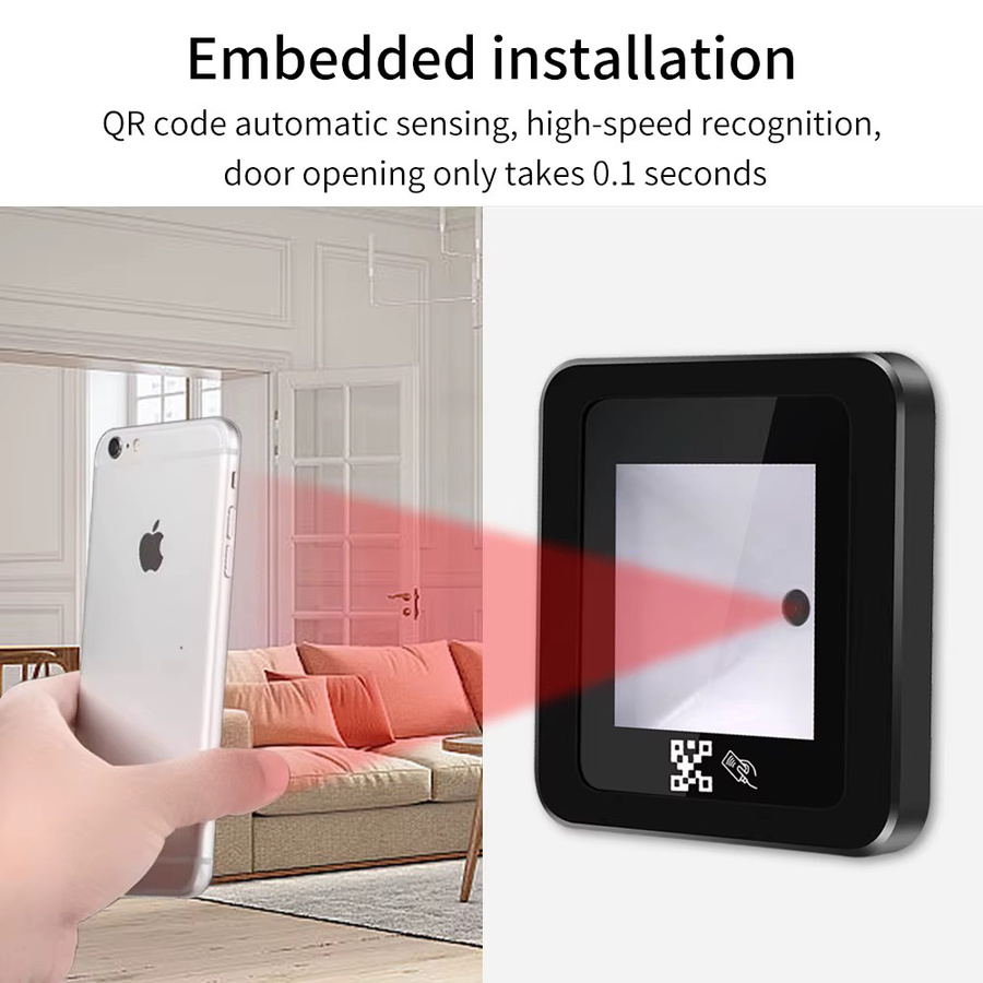 LUCKING DOOR Embedded QR Code Reader Modul 1D 2D Scanner in Schwarz mit USB TTL RS232 Wiegand Interface - Bild 4