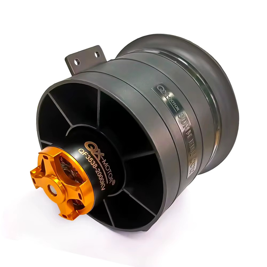 QX-MOTOR 80mm EDF Bürstenloser Motor, 12-Blatt, Schwarz, Metall - Bild 1