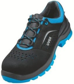 Uvex Halbschuhe 2 xenova S1 Sicherheitsschuhe in Schwarz Blau Grösse 45 - Bild 1