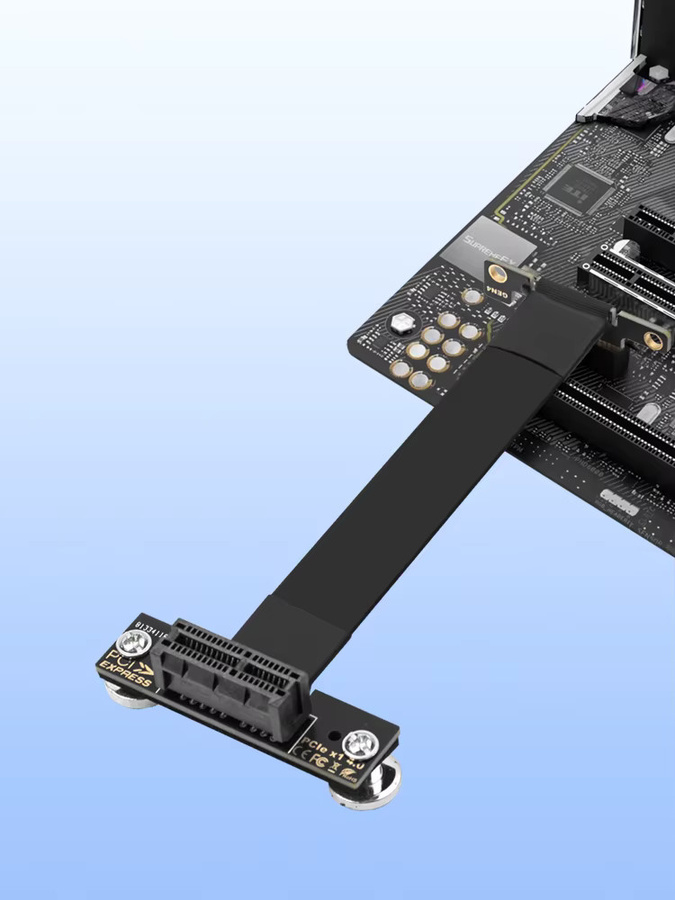 Fenvi PCIe 4.0 x1 Riser-Kabel 90 Grad, rechtwinklig, magnetische PCI Express x1 Verlängerungskabel-Konverter für PCIe-WLAN-Karten, Schwarz, Länge: 10 cm - Bild 4