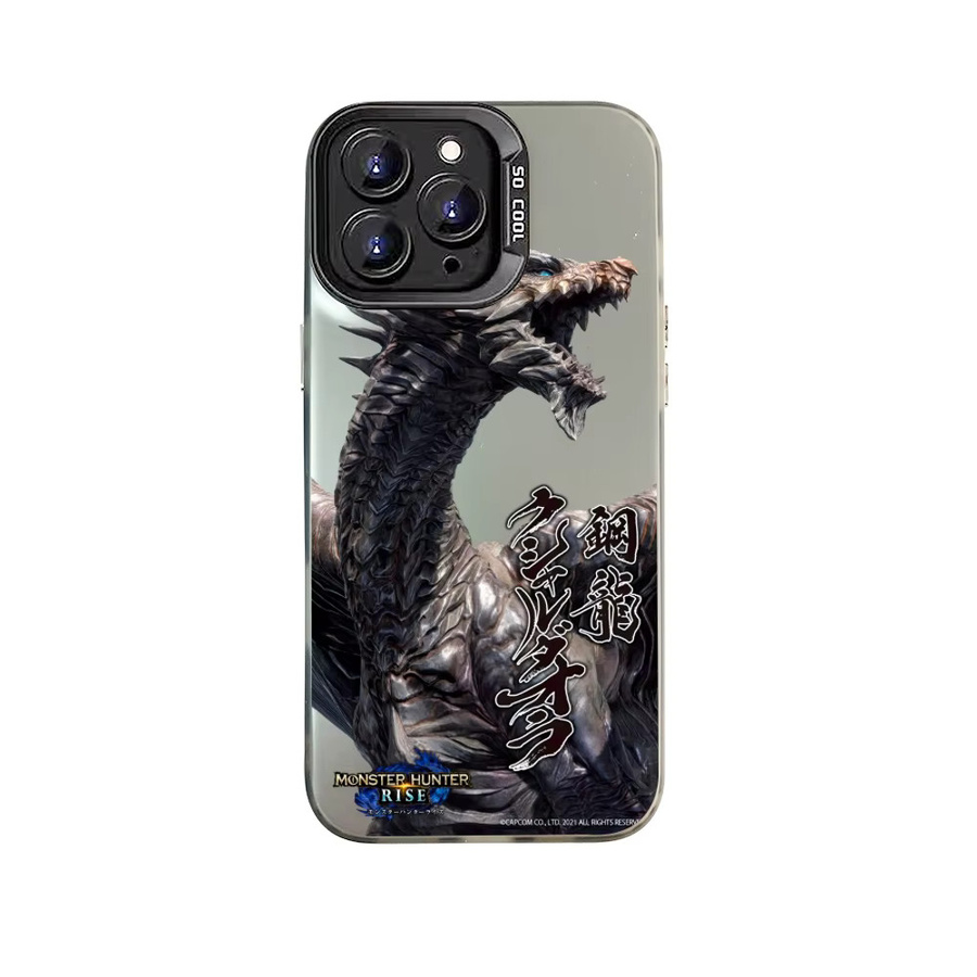 M-Monster H-Hunter Handyhülle für iPhone 11 bis 17 Pro Max Plus Air mit stoßfester matter Rückseite in Schwarz - Bild 2