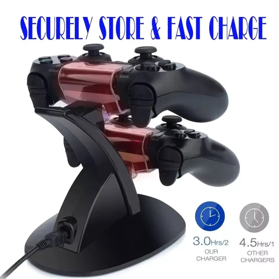 Sony Dual Ladegerät Ständer für PlayStation 4, PS4 Pro und PS4 Slim in Schwarz - Bild 2