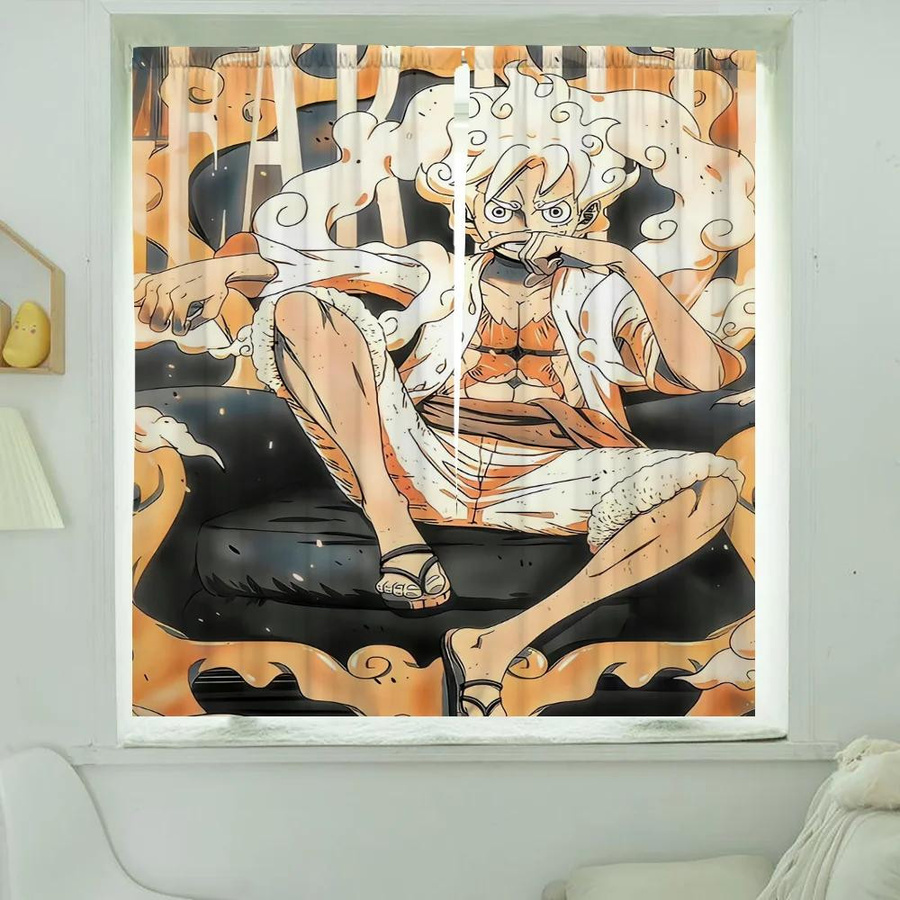 2er-Set Verdunkelungsvorhänge für Fenster und Türen in modernem Stil, Haushalt Supplies MH, Mehrfarbig, B: 50 cm, H: 70 cm - Bild 3
