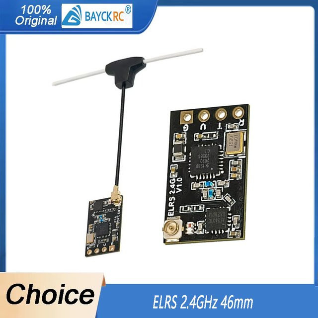 BETAFPV ExpressLRS ELRS Nano Receiver 2,4G / 915MHz / 868MHz Nano RX in Schwarz für FPV Freestyle Racing - Bild 1