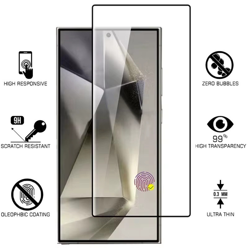 4er-Pack Samsung Galaxy S25 Ultra S25 Plus S24 Ultra S24 Plus Displayschutz aus gehärtetem Glas, transparent - Bild 2