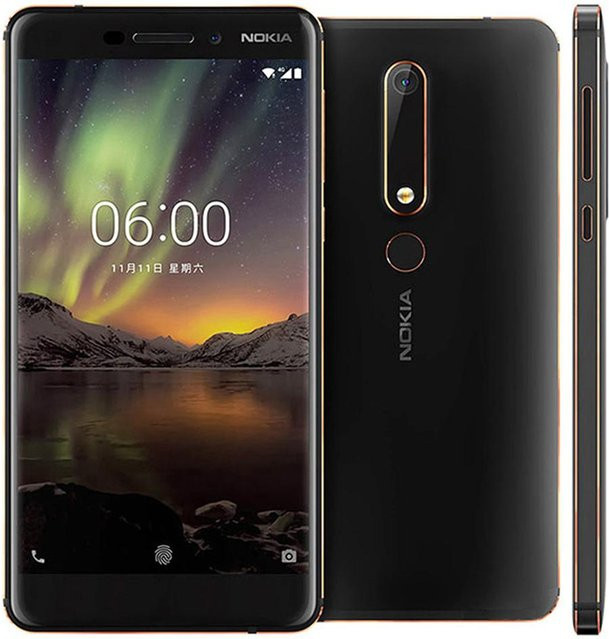 Nokia 6.1 Refurbished Android Smartphone Schwarz 4G LTE 5,5 Zoll 4 GB RAM 64 GB ROM - Bild 1