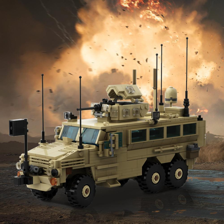 Gobricks RG-33L Kat.2 MRAP MOC Militärfahrzeug Bausteine Panzerwagen - Bild 3