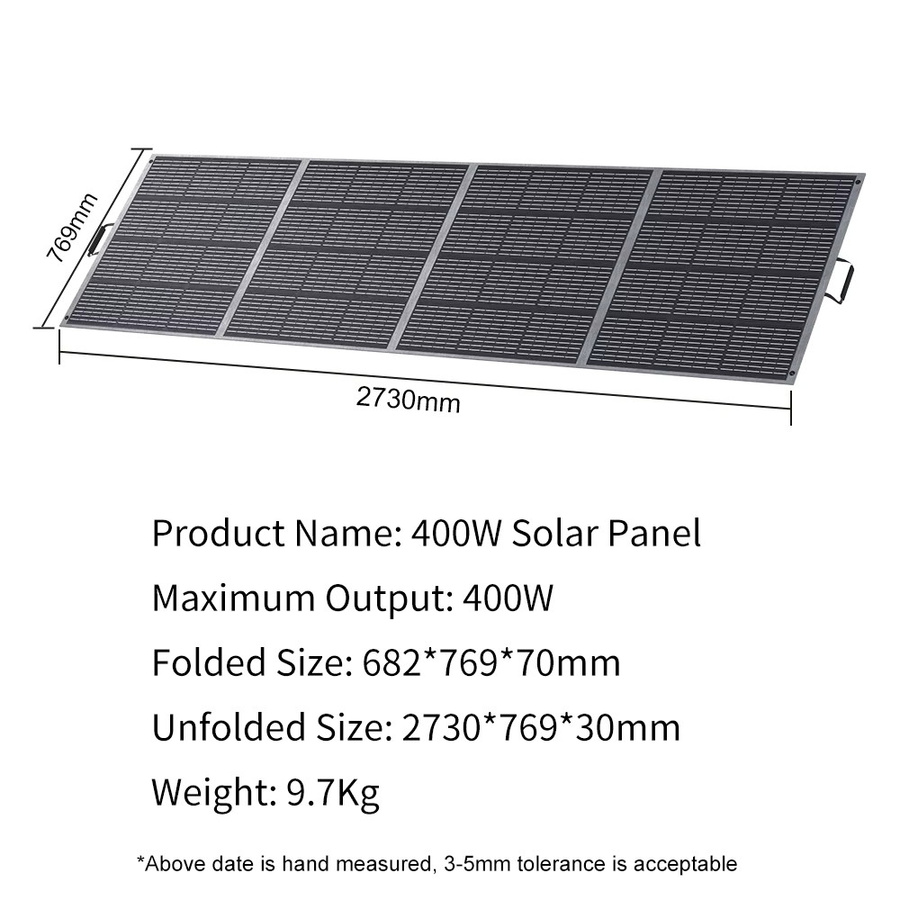 ABOK 400W Monokristallines Solarmodul mit MC4-Ausgang, flexibles und wasserdichtes Ladegerät nach IP68 für Wohnmobile, Camping und Zuhause - Bild 5