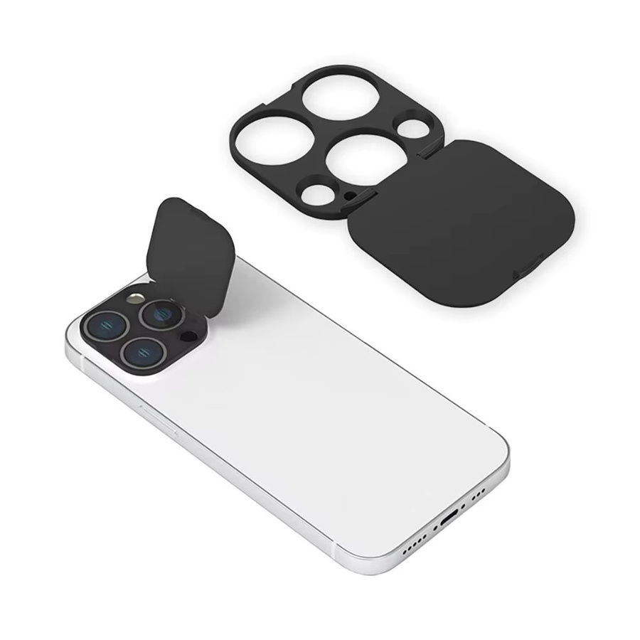WebCam-Abdeckung für iPhone 13 Pro Max und 13 Mini als Schutzaufkleber für die Kamera zur Wahrung der Privatsphäre in Schwarz und Transparent - Bild 4