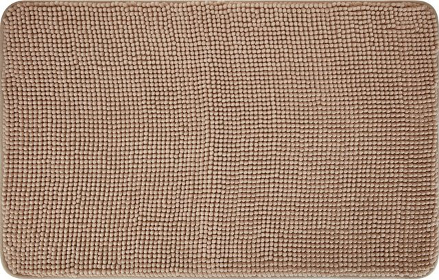 baliv Badematte aus Polyester in Beige mit rutschfester Unterseite, B/T: 80 x 50 cm - Bild 1