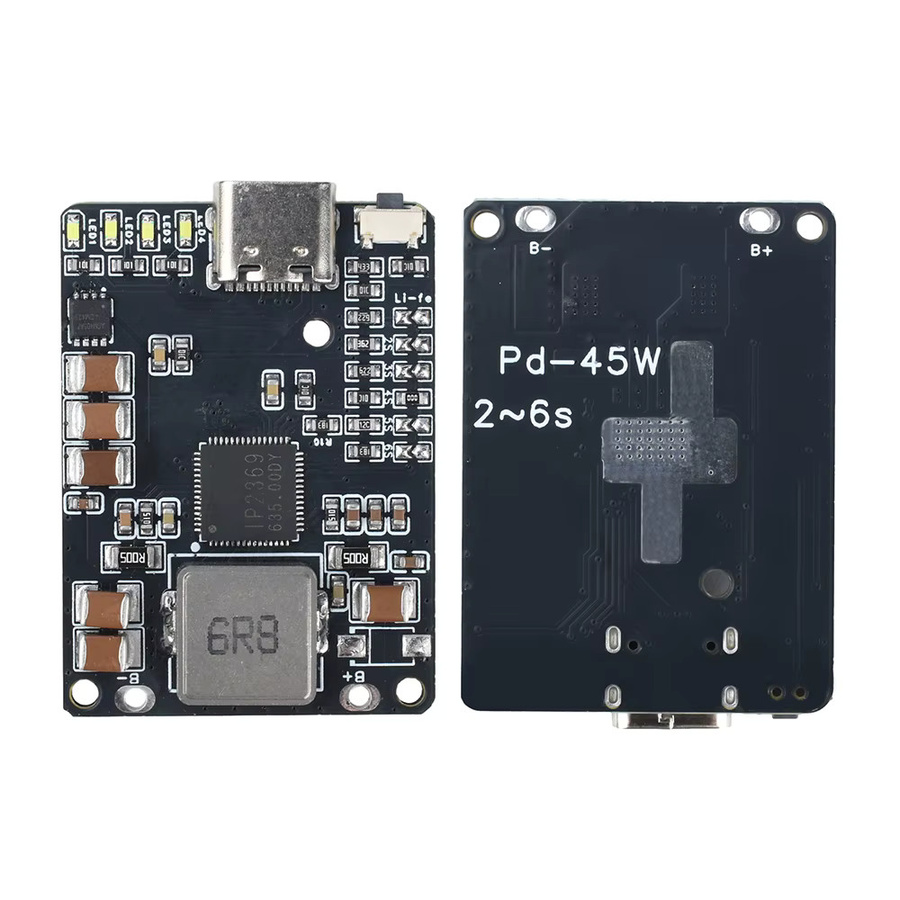 diymore IP2369 Li-Ion Batterie Ladegerät und Entlader Modul für 2 bis 6S Akkus mit USB-C 45W in Schwarz - Bild 2