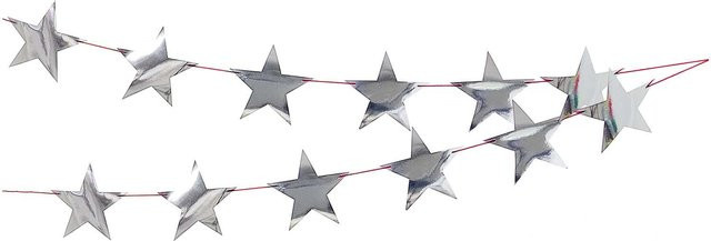 Rico Design Paper Poetry Girlande Sterne in Silber, 3m Länge - Bild 1