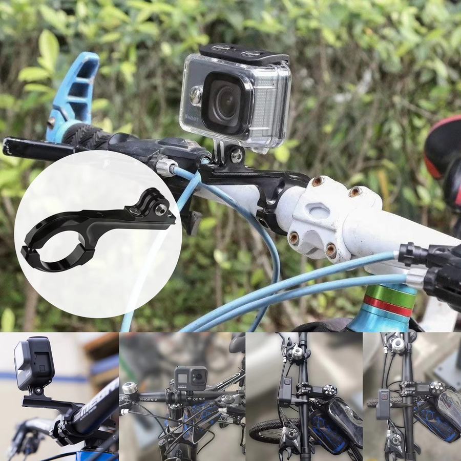 Aluminium Lenkerhalterung für GoPro Action Cameras in Schwarz - Bild 3