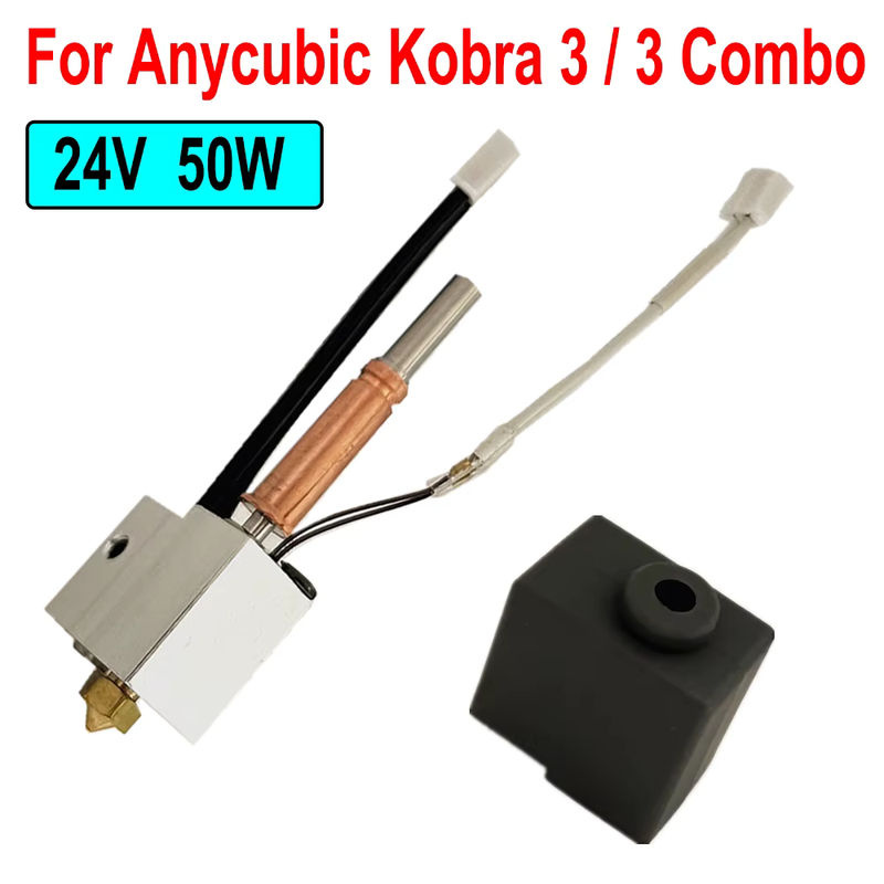 Anycubic Kobra 3 Combo Hotend Kit mit 0,4 mm, 0,6 mm und 0,2 mm Düsen für 3D Drucker Zubehör 24V 50W - Bild 3