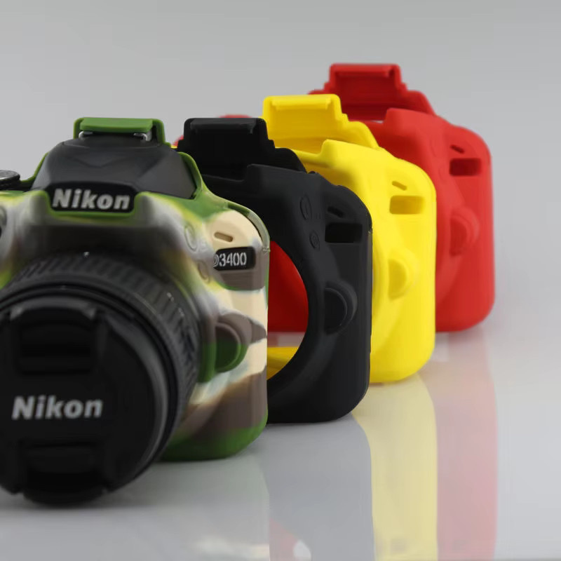 JAOUCAM Silikon-Kameratasche in Multicolour für Nikon D3300 D3400, stoßfeste und kratzfeste Schutzhülle - Bild 2