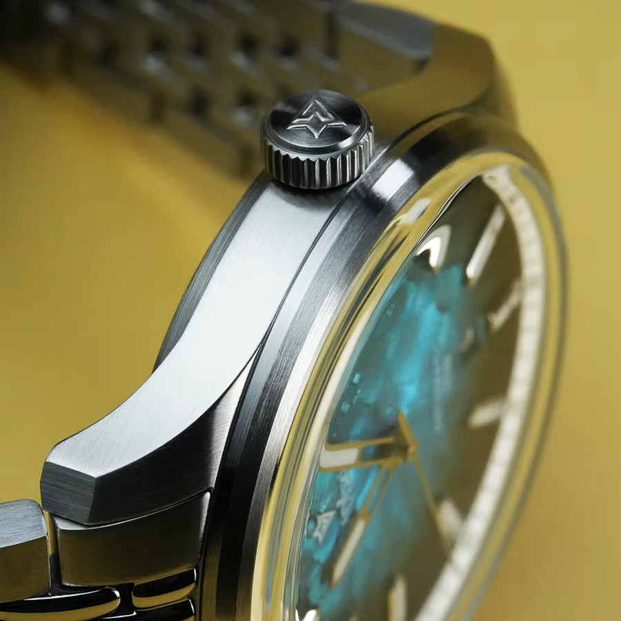 CADISEN Armbanduhr Automatik, blaues Zifferblatt, Edelstahl, Herren - Bild 4