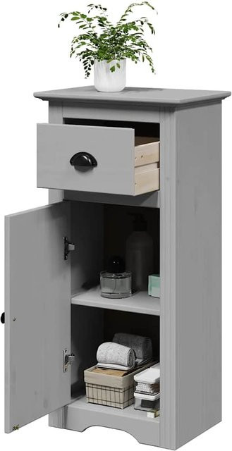 vidaXL Badschrank BODO in Grau, Wandmontage mit Türen und Schubladen, B/T/H: 44 x 30 x 90 cm - Bild 2
