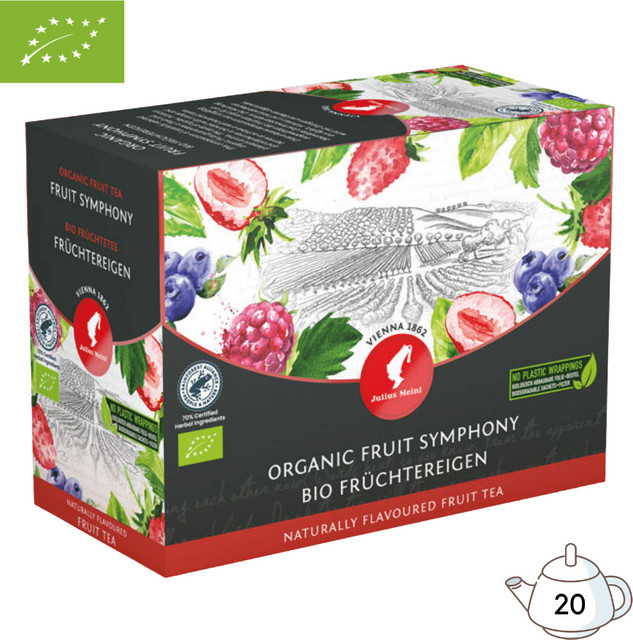 Julius Meinl Tee Bio Früchtereigen, Früchtetee, Teebeutel, 20 Stück, 80 g - Bild 1