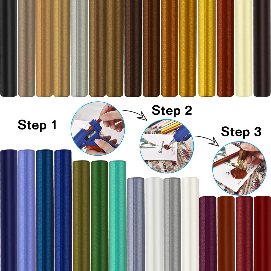10 Stück DIY Siegelwachs Sticks in Multicolour für Heißklebepistolen, Länge: 10 cm - Bild 2