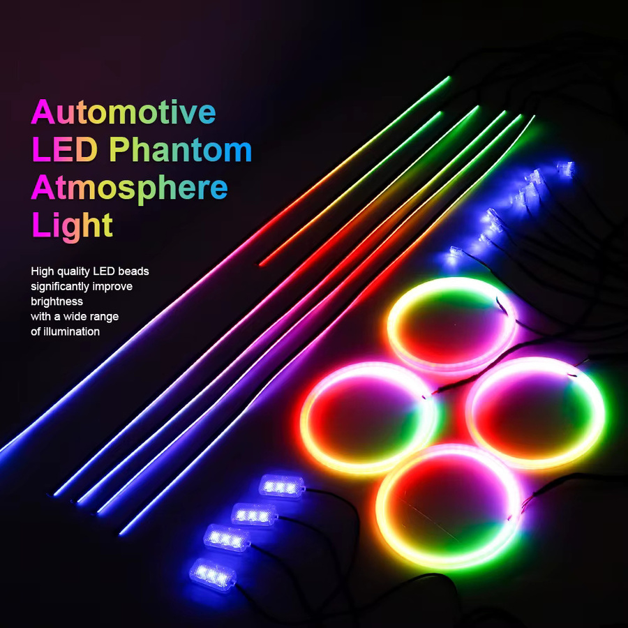 KALADA LED Auto-Ambientebeleuchtung RGB Symphony Streamer Interior Rainbow Atmosphere Lamp Kit in Multicolour - Bild 2