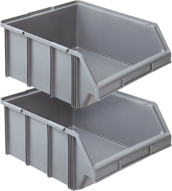 BRB 22788 Lagerbox 2er Set, grau, 48 l - Bild 1
