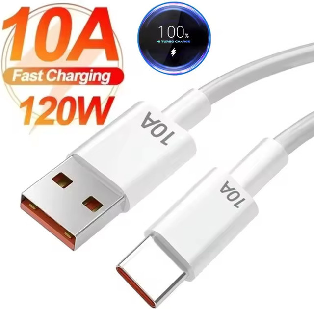 WALKESEN USB-C Schnelllade-Datenkabel 120 W, Weiß - Bild 1