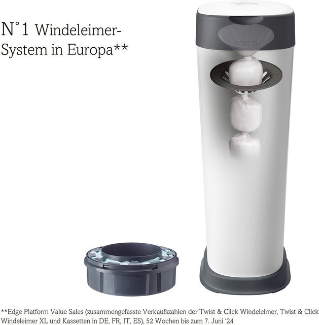 Tommee Tippee Twist & Click Windeleimer XL in Weiss - Bild 1