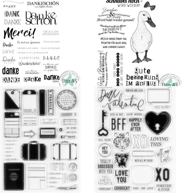 Love Key Stamps Metall-Stanzformen in Schwarz für DIY Scrapbooking und Bastelarbeiten - Bild 1