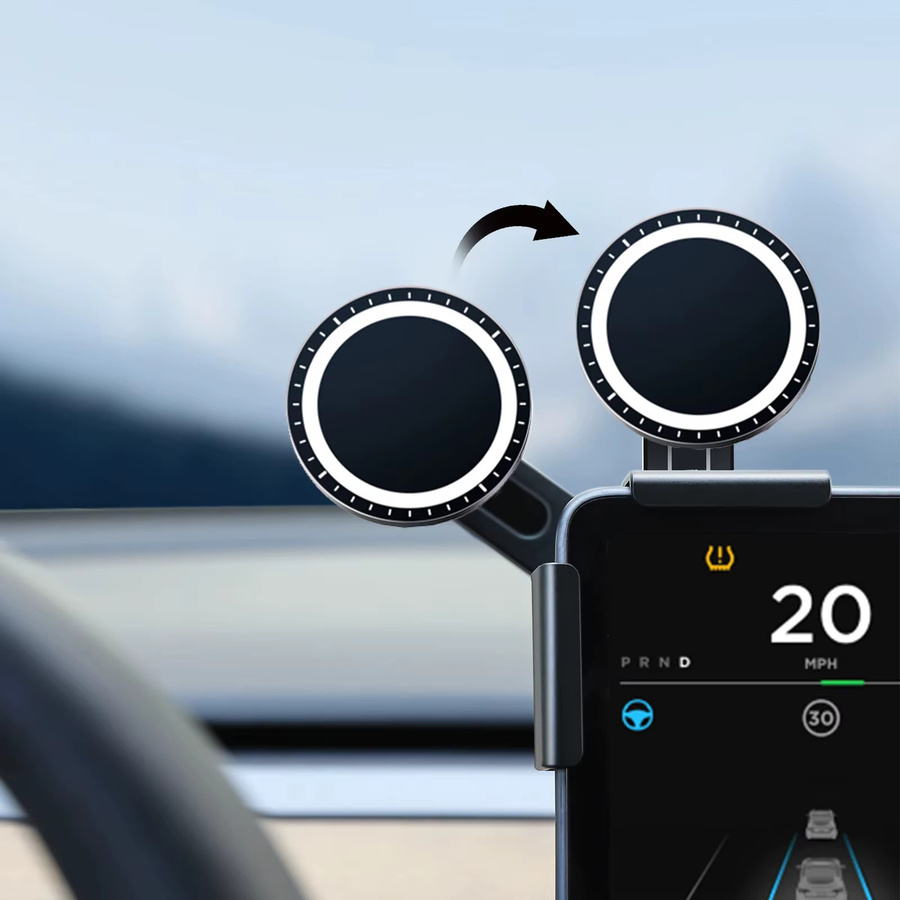 TEEQ Magnetische Auto Telefonhalterung für Tesla Modell 3 und Modell Y (2016-2025) in Schwarz - Bild 3