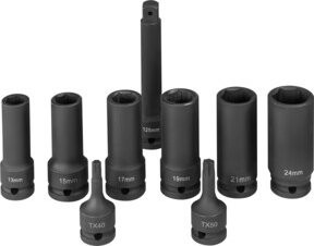 Mafell Kraft-Steckschlüssel-Set SR-ES 1/2" 9T in Schwarz - Bild 1