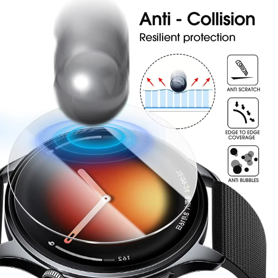 Xiaomi Watch 5 Displayschutzfolie aus gehärtetem Glas, 9H Härte, HD klar und kratzfest, transparent, 2-4 Stück - Bild 5