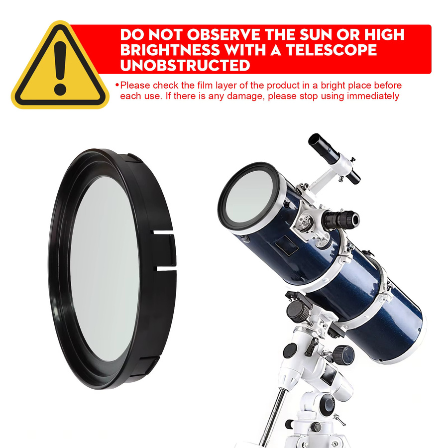 Datyson Solarfilterkappe für Teleskop in Schwarz, Innendurchmesser 168 mm für die Beobachtung von Sonne, Sonnenflecken und Eklipse, Modell B5P9968B - Bild 2