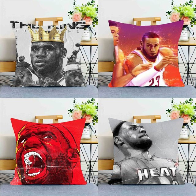 LeBron James NBA Basketball Kissenbezug Multicolor, 40 x 40 cm - Bild 1