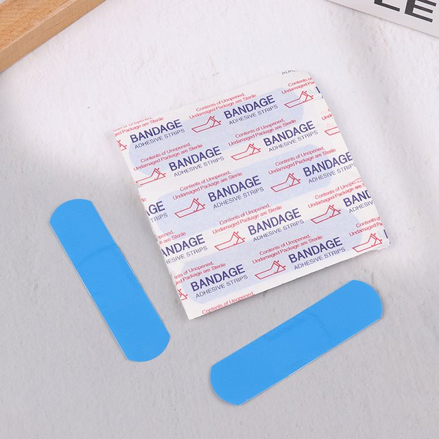 KuZHEN Erste Hilfe Pflaster Set, 100 Stück, Blau, Wasserdichte Medizinische Klebestreifen zur Wundversorgung - Bild 1