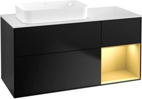 V&B Waschtischunterschrank Finion in Blau Lacquer, B/T: 120 x 60 cm - Bild 1