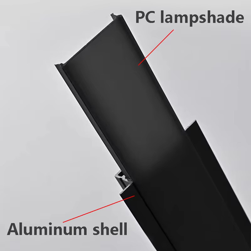 Khelse Schrankleuchte in Schwarz aus Aluminium als versenkte U/W-Typ Lineare LED-Leuchte für Küche, Bücherregal und Kleiderschrank - Bild 2