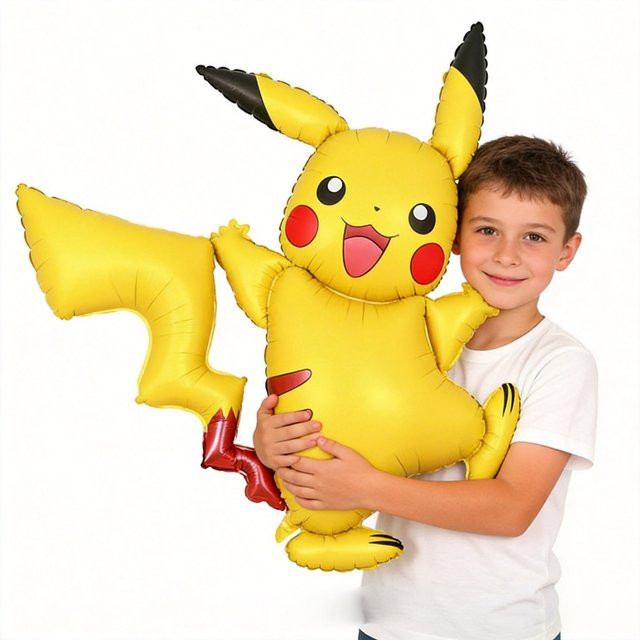 Potdemiel Pokemon Partyballons Pikachu und Charmander für Kinder Geburtstagsdekoration in Gelb - Bild 1